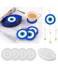 Nazar Değmesin Muhabbete Bardak Altı Stant Epoksi Reçine Silikon Kalıp Set -Kod:1010