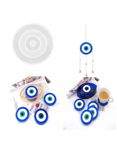 Nazar Değmesin Muhabbete Bardak Altı Stant Epoksi Reçine Silikon Kalıp Set -Kod:1010