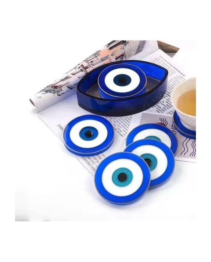 Bardak Altı Nazar Değmesin Muhabbete  Epoksi Reçine Silikon Kalıp-Kod:1010-B