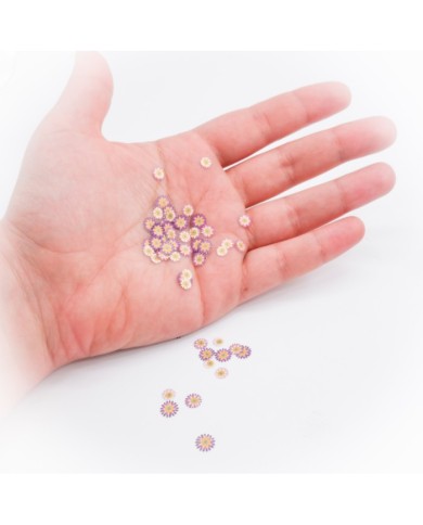 5D Çiçek Menekşe Renklerinde