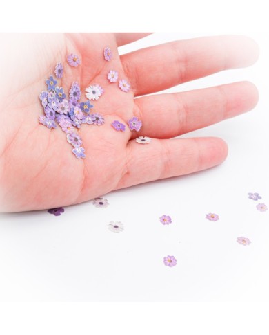 5D Renkli Çiçek Lila