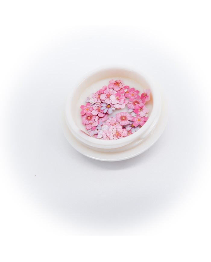 5D Renkli Pembe Tonları Mini Çiçek