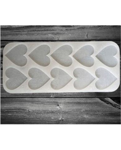 10lu Kalp - Hobi Silikon Kalıbı- Kod: 10lu Kalp - Hobi Silikon Kalıbı- Kod: