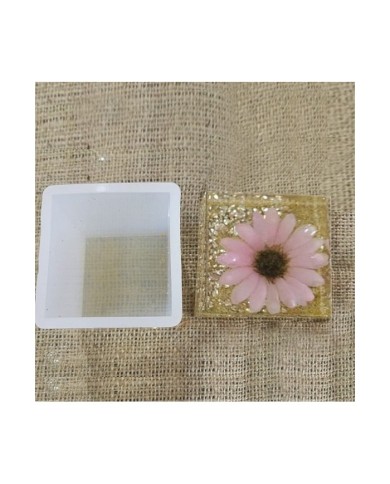 Küp Reçine Epoksi Mum Kalıbı - 4cm -Kod:59