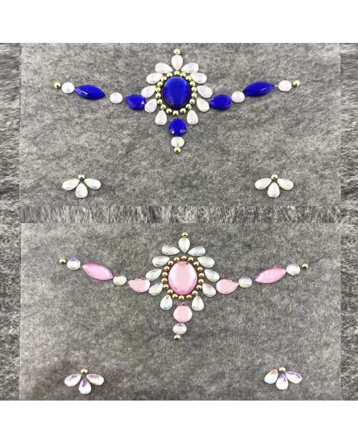 Yüz Taşları Mavi, Beyaz Pembe