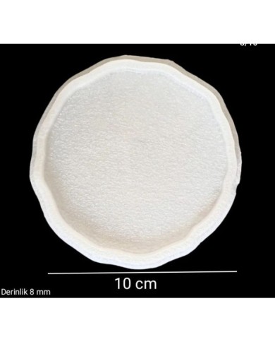 10cm - Kavisli Yuvarlak Bardak Altı Kalıbı 10cm - Kavisli Yuvarlak Bardak Altı Kalıbı