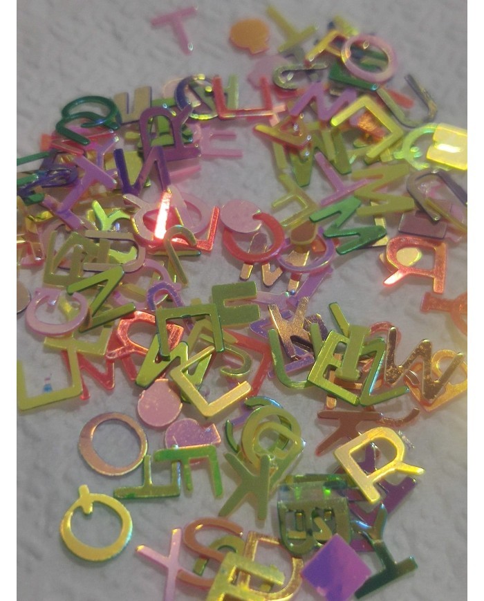 Glitter Harf Pul  Karışık Renk 5 gr