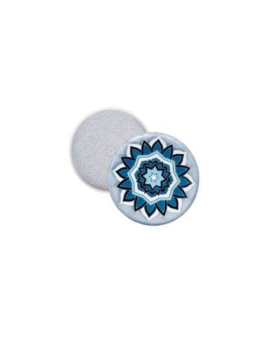 çiçek desenli dekoratif silikon kalıp - 120x120 mm-Kod:390