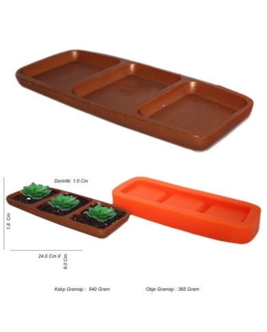 Beton Saksı Silikon Kalıp - 182