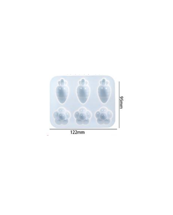 havuç desenli dekoratif silikon kalıp - 122x95 mm -Kod:386