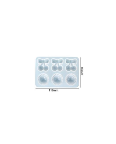 kiraz desenli dekoratif silikon kalıp - 118x80 mm -Kod:385