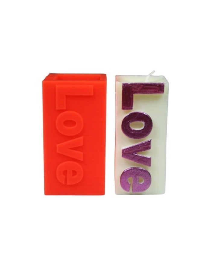 Love Yazılı Silikon Mum Kalıbı -106