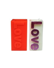 Love Yazılı Silikon Mum Kalıbı -106