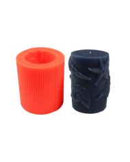 Deniz Kabuğu Desenli Silindir Silikon Mum Kalıbı M-211