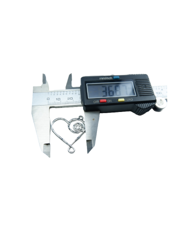 Spiral Kalp Model Metal kolye Ucu - gümüş