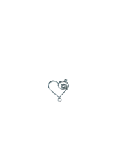 Spiral Kalp Model Metal kolye Ucu - gümüş