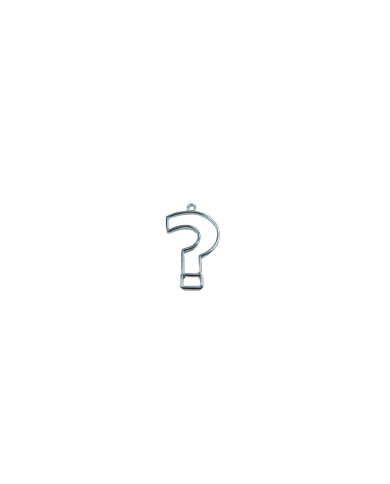 Soru İşareti Model Metal kolye Ucu - gümüş
