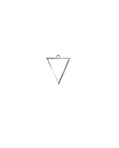 Üçgen Model Metal kolye Ucu - gümüş