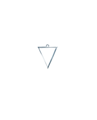 Üçgen Model Metal kolye Ucu - gümüş