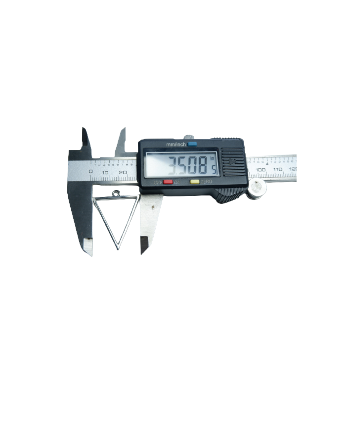 Üçgen Model Metal kolye Ucu - gümüş