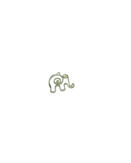 Spiral Fil  Model Metal kolye Ucu - Gold