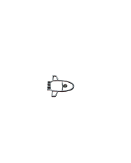 Uzay Mekiği  Model Metal kolye Ucu - gümüş