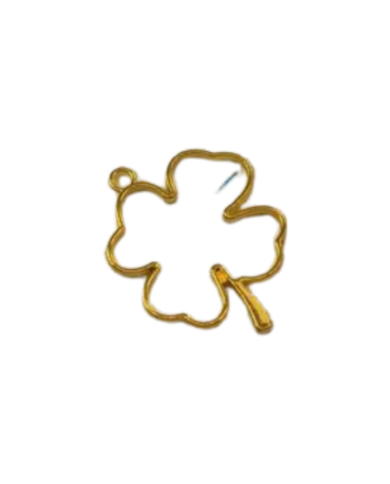 Pirinç Dört Yapraklı Yonca Kolye Ucu - Bijuteri Takı