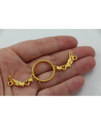 Pirinç Kanat Desenli Kolye Ucu - Bijuteri Takı