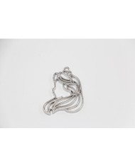 Pirinç Kız Silueti Kolye Ucu - Bijuteri Takı