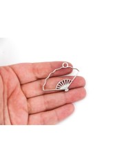 Pirinç Yelpaze Desenli Kolye Ucu - Bijuteri Takı