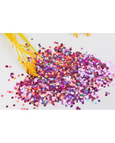 Altıgen Epoksi ve Kozmetik Pulu Glitter 5 Gr - Pembe