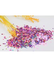 Altıgen Epoksi ve Kozmetik Pulu Glitter 5 Gr - Pembe