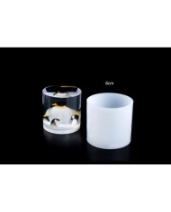 SİLİNDİR -  Silikon mum Kalıp - 6cm * 6 cm -Kod:998