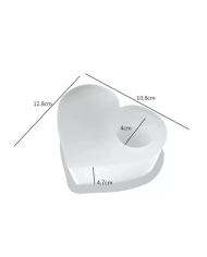 Kalp Mum Altlığı Silikon Kalıp Epoksi Döküm Kalıbı-Kalp-Kod:1041