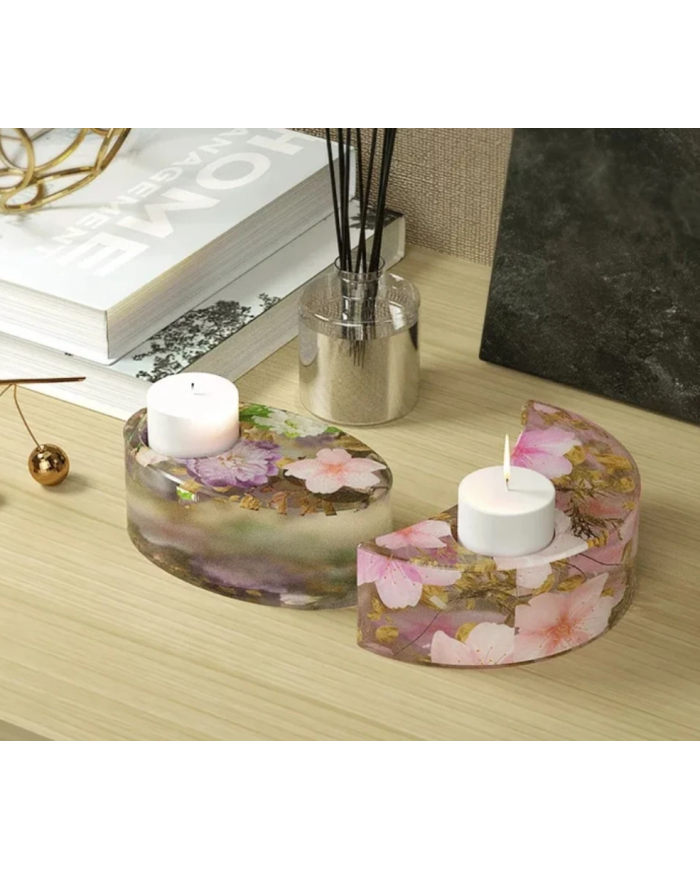 Kalp Mum Altlığı Silikon Kalıp Epoksi Döküm Kalıbı-Kalp-Kod:1041