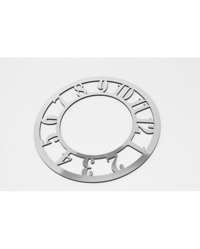 23 Cm Çift Çember Gümüş Pleksi Saat