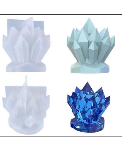 Çoklu Kristal  Epoksi ve Mum Silikon Kalıbı - Kod:401