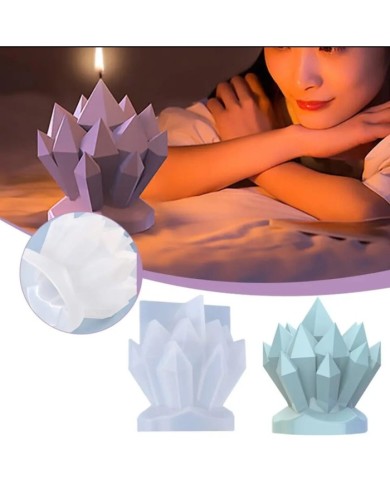 Çoklu Kristal  Epoksi ve Mum Silikon Kalıbı - Kod:401