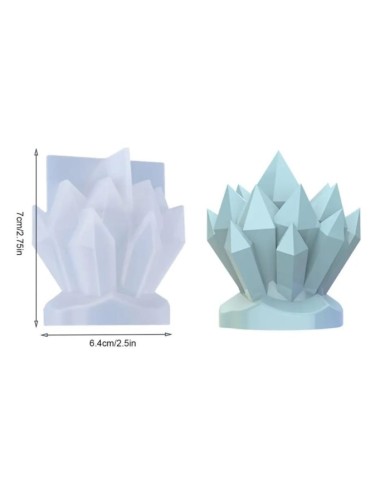 Çoklu Kristal  Epoksi ve Mum Silikon Kalıbı - Kod:401