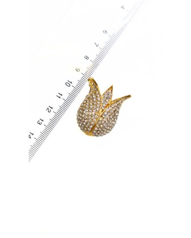 Zamak Yeşil Kristal Taşlı Lale Model Tesbih İmamesi Nikel – 30x32mm