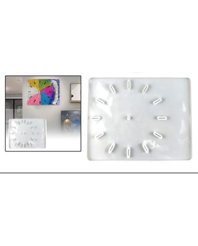 Kare Duvar Saati - Hobi Silikon Kalıbı- Kod:540