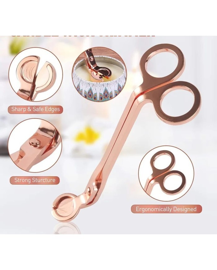 Siyah Mum Bakım Seti ( Makas,Söndürücü,Raf Plakası,Fitil Çekici)