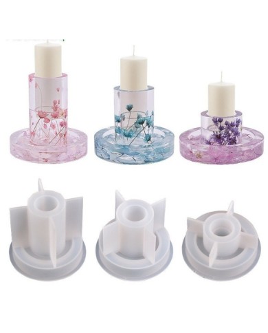 Ortanca Şamdanlık Mum Altlığı - Hobi Silikon Kalıbı - Kod:433