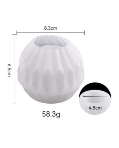 Küre Desenli Mumluk - Hobi Silikon Kalıbı - Kod:305