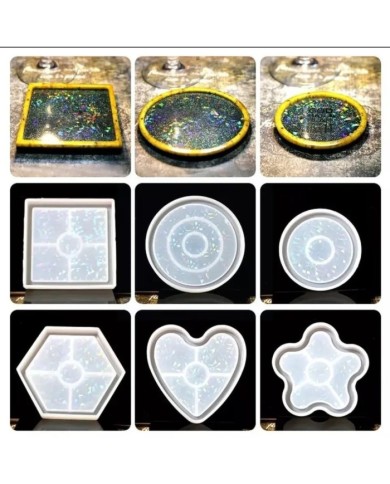 Hologramlı Kalp Bardak Altı ve Dekoratif - Hobi Silikon Kalıbı -Kod:486