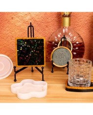 Hologramlı Kare Bardak Altı ve Dekoratif - Hobi Silikon Kalıbı -Kod:531