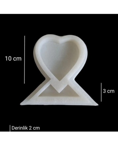 Kalp Dekoratif Fotoğraflık Kalıbı - Hobi Silikon Kalıbı -Kod:SN1247
