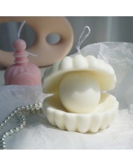 İncili İstiridye Mum Kalıbı - Hobi Silikon Kalıbı -Kod:490