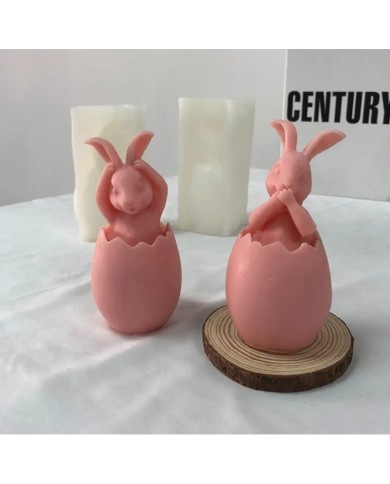 Yumurtadan Kulak Tutan Tavşan Çıktı Mum Kalıbı - Hobi Silikon Kalıbı -Kod:530