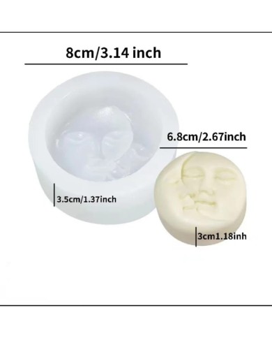 Ay Sevdası Mum Kalıbı - Hobi Silikon Kalıbı -Kod:532